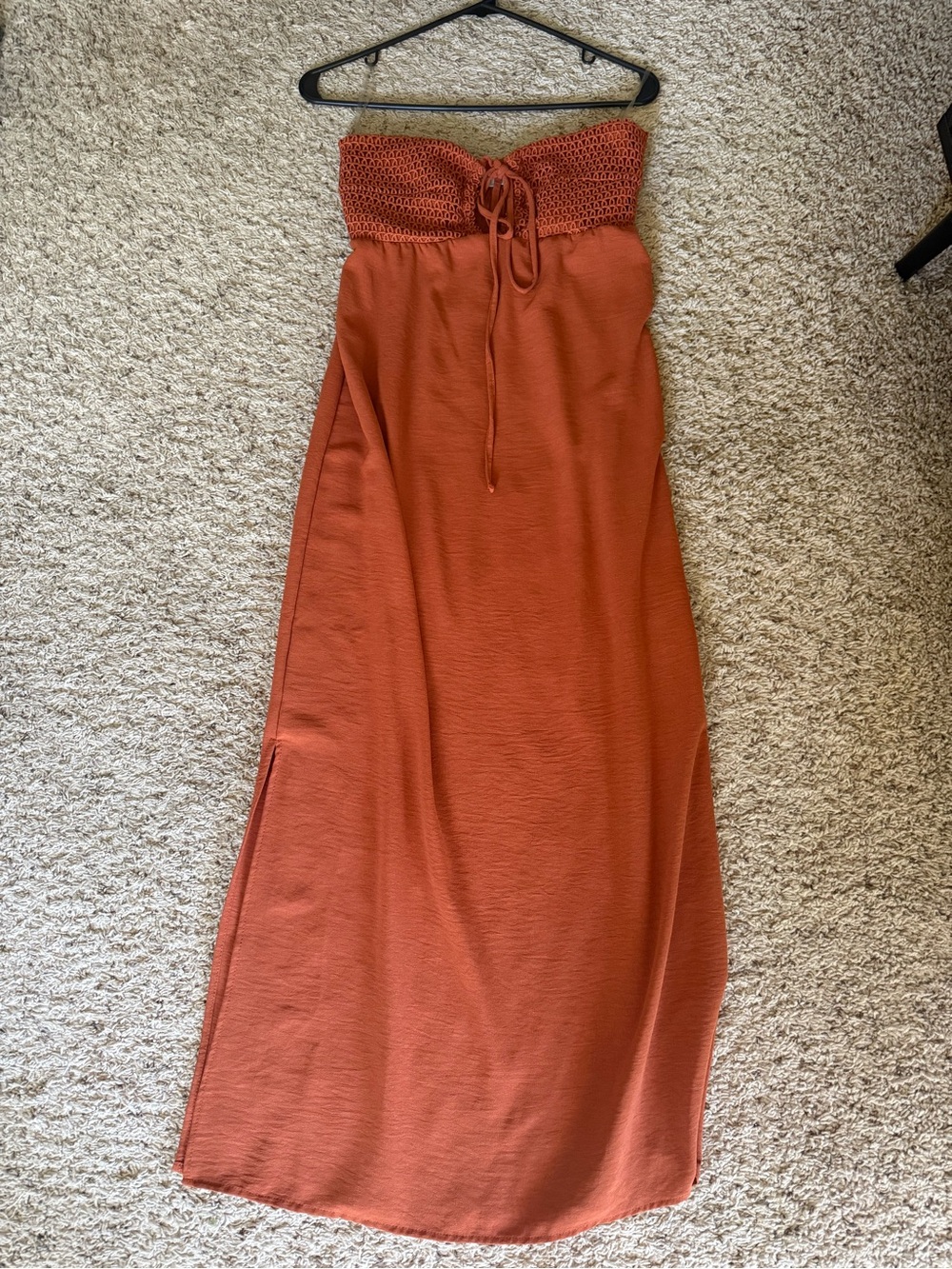 Strapless Maxi Dress - Rust